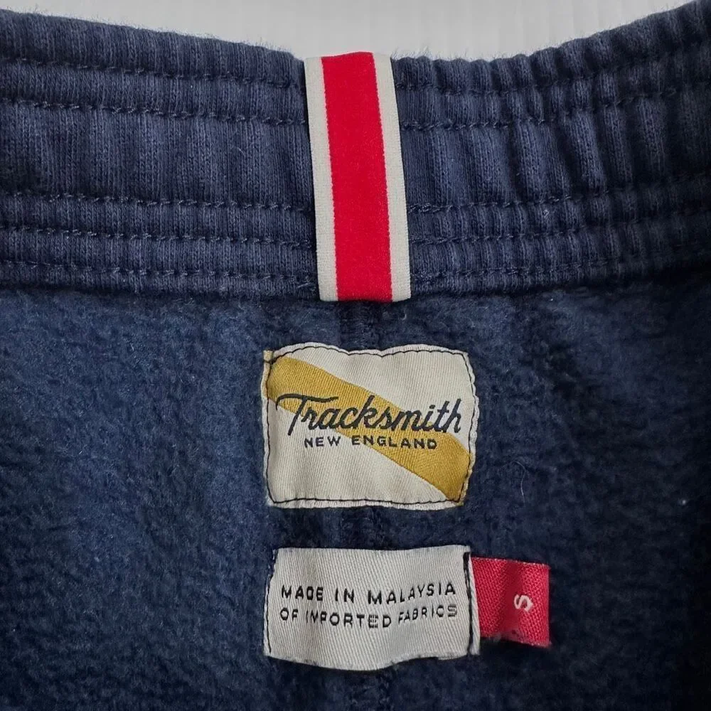 Tracksmith New England Navy Running Shorts Drawstring Cotton S